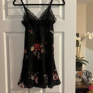 Lace Trimmed floral Robe and Chemise by INC,  XS
